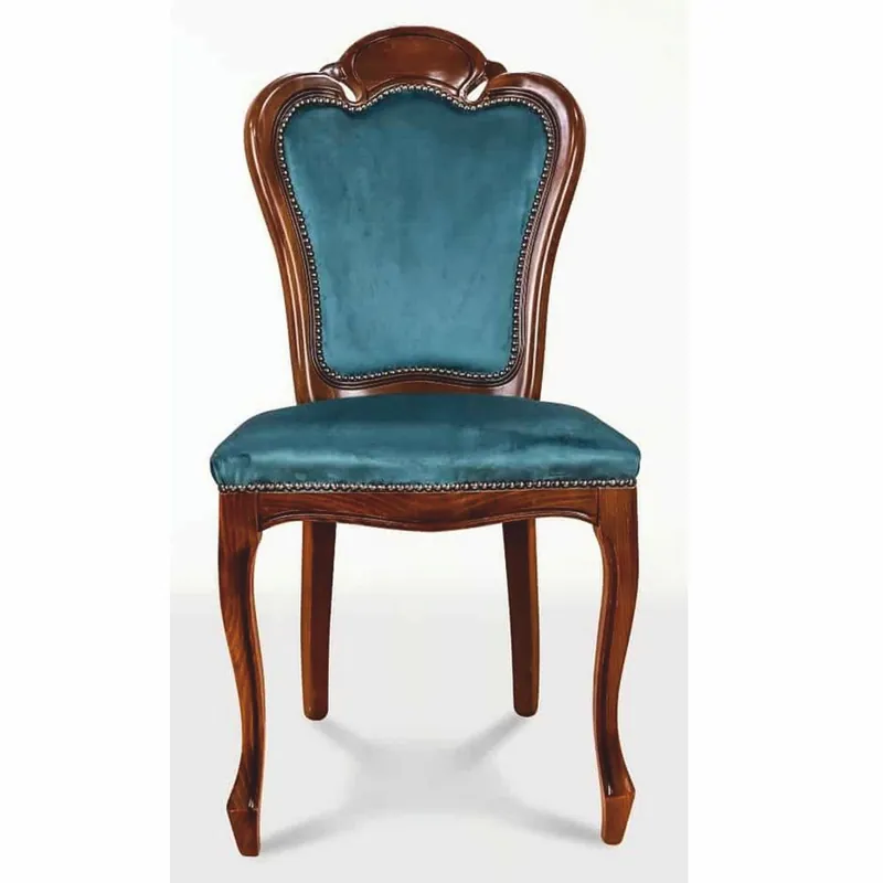 Casa Padrino Luxury Baroque Dining Room Chair Blue / Brown - Baroque Furniture Bestpreis