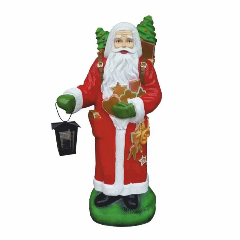 Casa Padrino decorative sculpture Santa Claus with lantern H. 92 cm - Christmas decoration Preiswert
