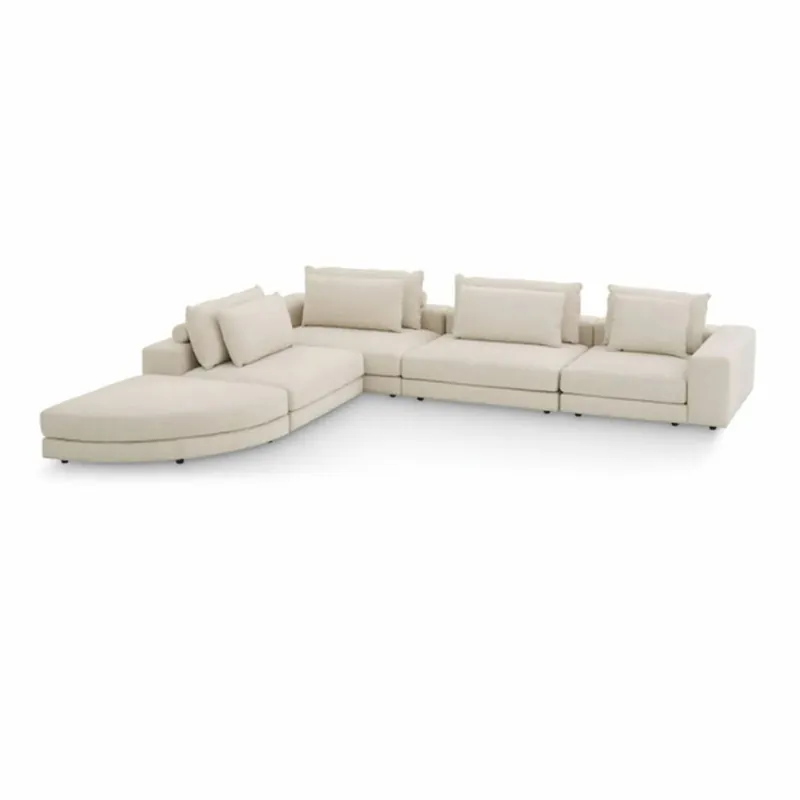 Casa Padrino Luxury Corner Sofa Beige / Black 388 x 360 cm - Modular Living Room Sofa - Luxury Living Room Furniture Highlight