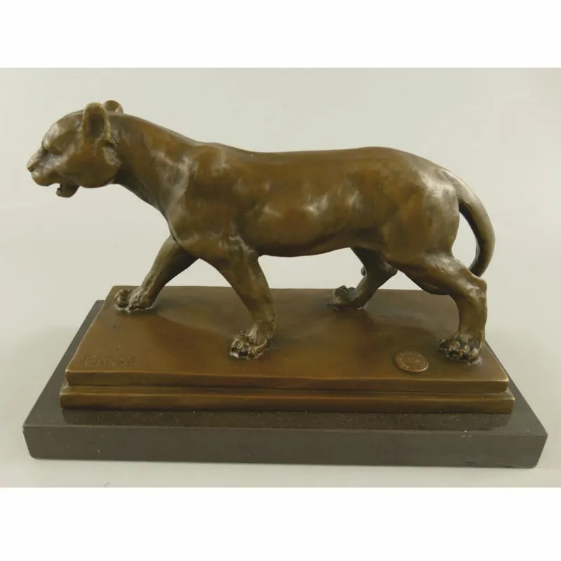 Casa Padrino bronze sculpture panther on marble base 24 cm - Decorative accessories Saisonangebot