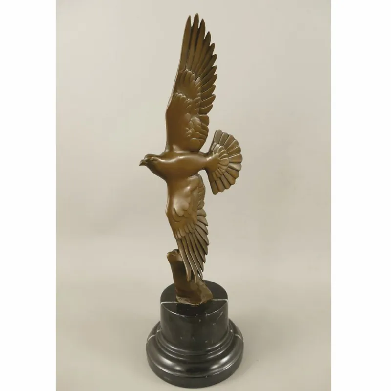 Preisknaller Casa Padrino luxury bronze decorative sculpture dove bronze / black H. 39 cm
