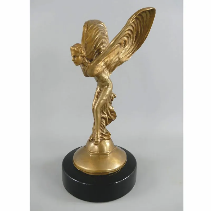 Markenware Casa Padrino luxury bronze sculpture woman with wings H. 33 cm - Desk decoration