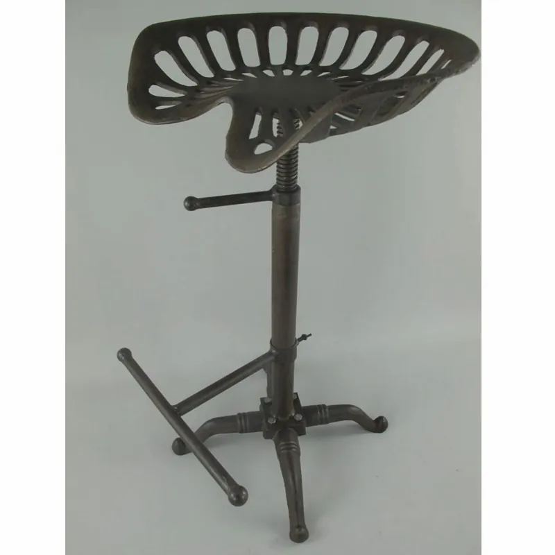 Solange Der Vorrat Reicht Casa Padrino industrial style cast iron bar stool rustic brown H. 75 cm