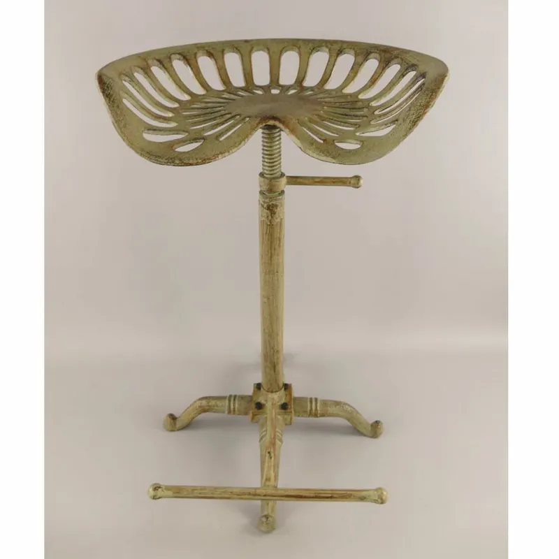 Casa Padrino industrial style cast iron bar stool rustic green H. 75 cm Saisonangebot