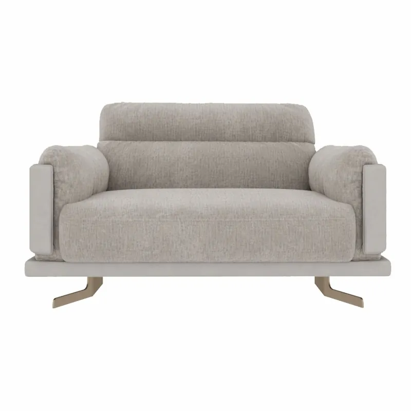 Casa Padrino luxury armchair gray / brass 130 x 103 x H. 80 cm - Luxury furniture Geprüft