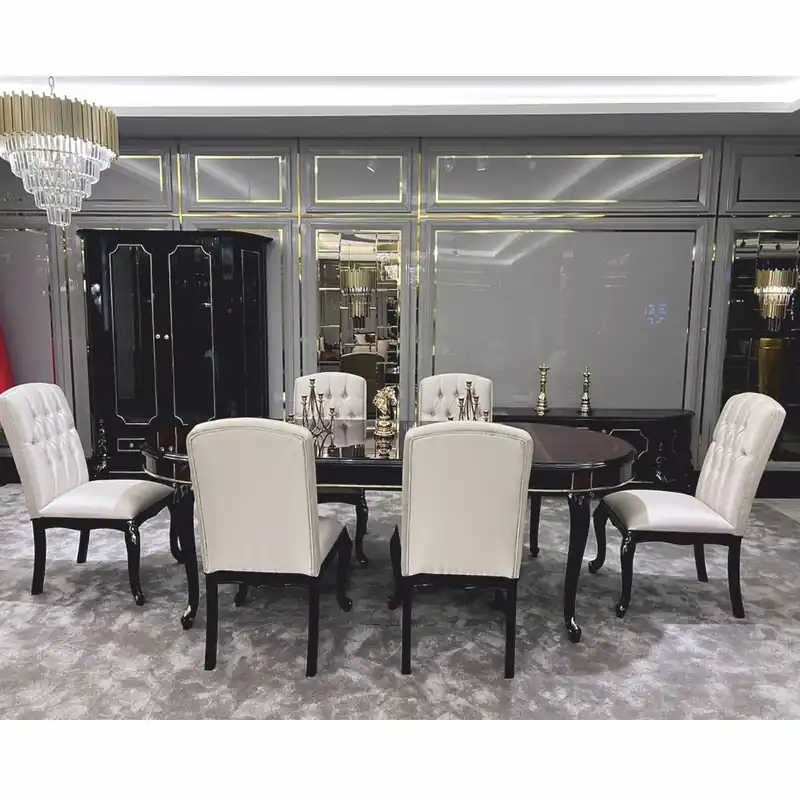 Top-Preis Casa Padrino Luxury Baroque Dining Room Set - 1 Baroque Dining Table & 6 Baroque Dining Room Chairs