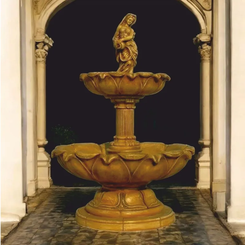 Preisreduziert Casa Padrino baroque fountain antique beige Ø 145 x H. 215 cm - Magnificent garden fountain