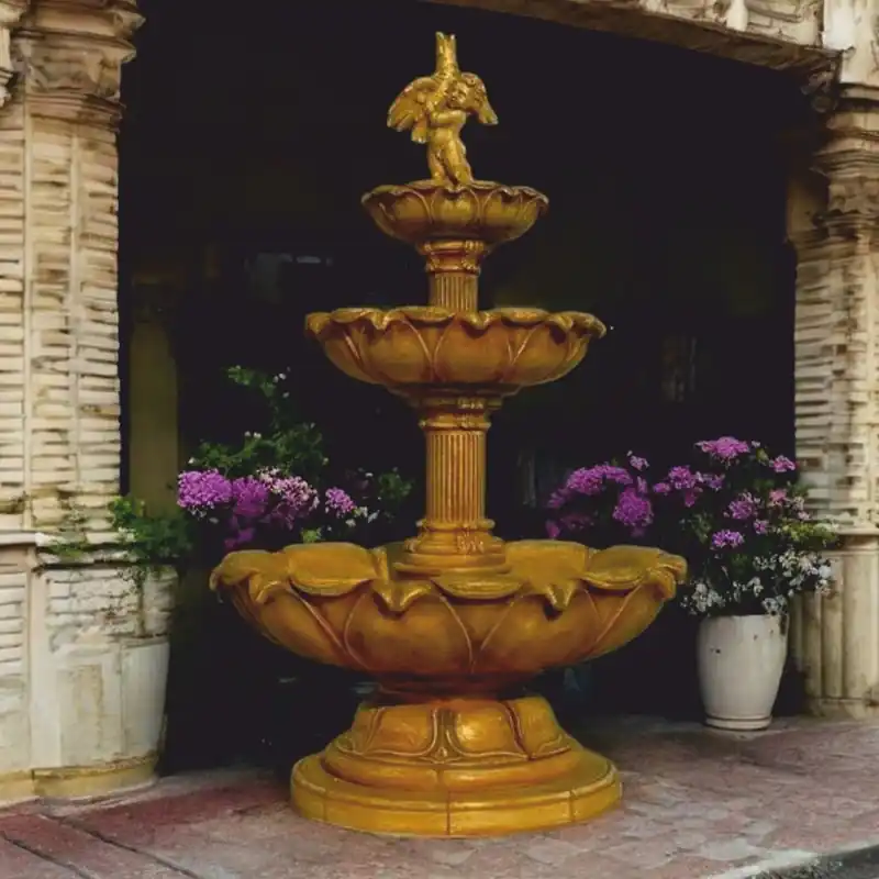 Sale Casa Padrino baroque fountain antique beige Ø 145 x H. 240 cm - Magnificent garden fountain