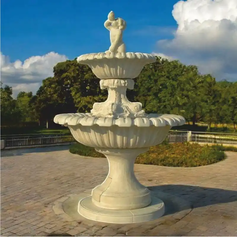 Bestseller Casa Padrino baroque fountain gray Ø 153 x H. 236 cm - Magnificent garden fountain