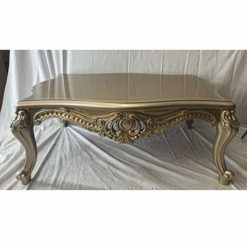 Preiswert Casa Padrino luxury baroque coffee table silver / gold - Living room furniture in baroque style