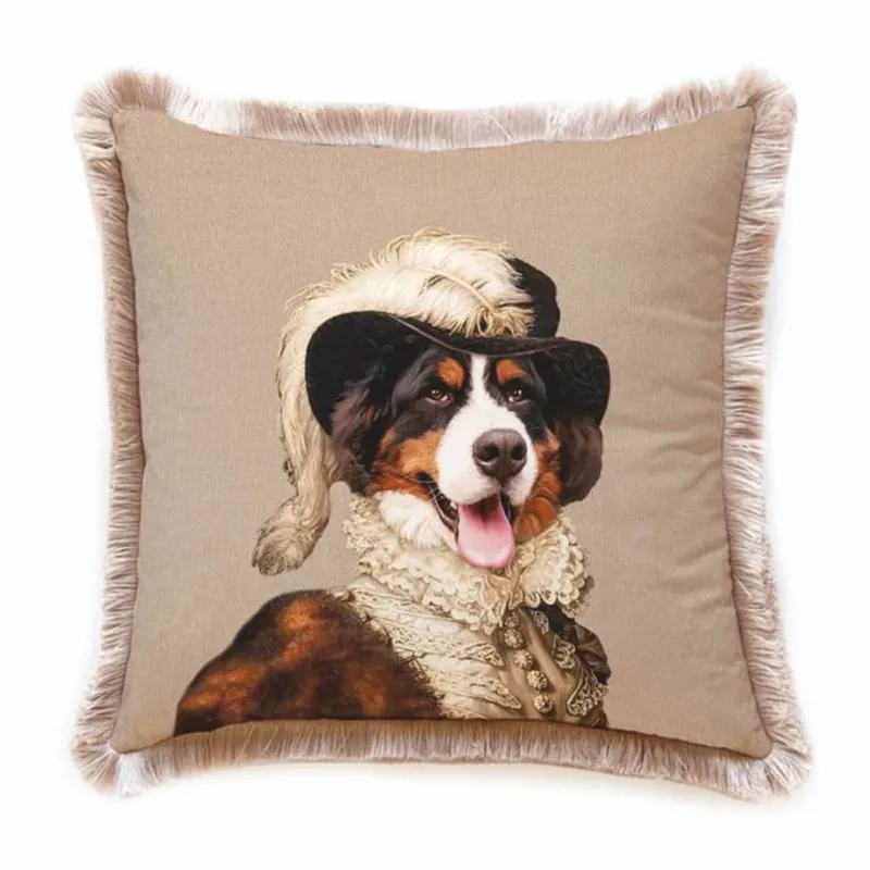 Rabatt Casa Padrino luxury decorative velvet pillow lord st. bernard cream 45 x 45 cm