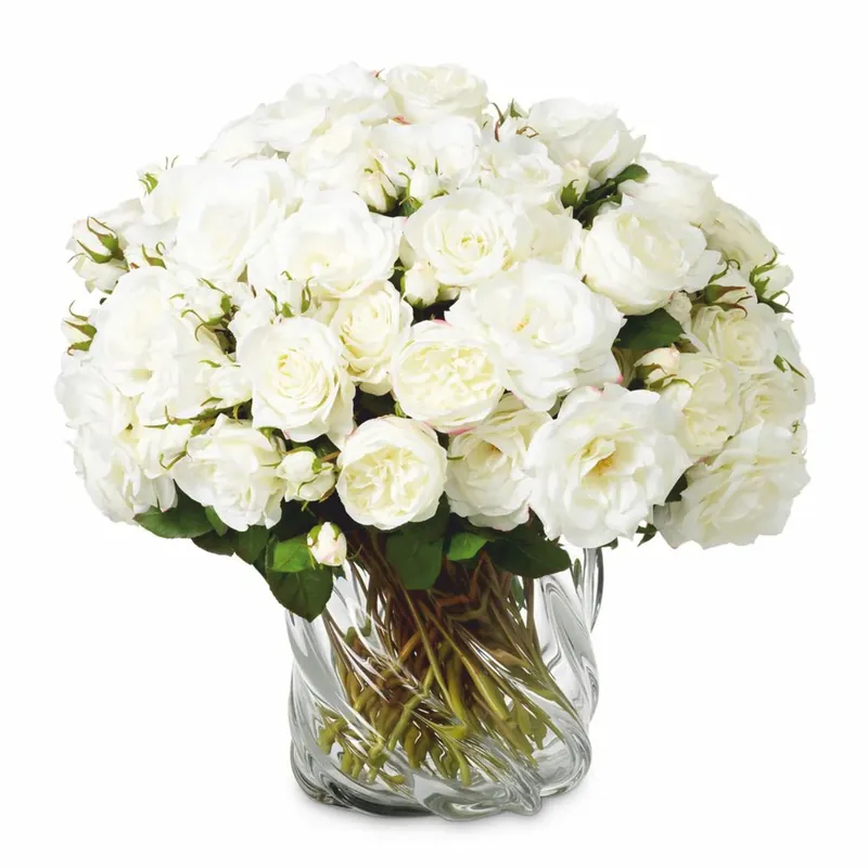 Neuheit Casa Padrino luxury decorative bouquet of roses white / green Ø 70 cm - Luxury quality