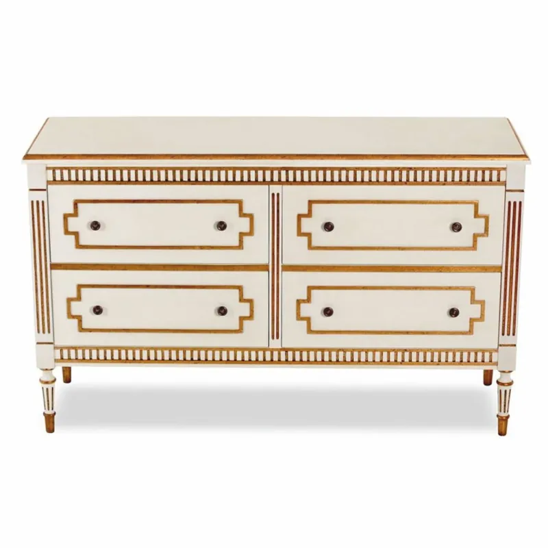 Meistverkauft Casa Padrino luxury baroque bedroom dresser with 4 drawers cream / antique gold
