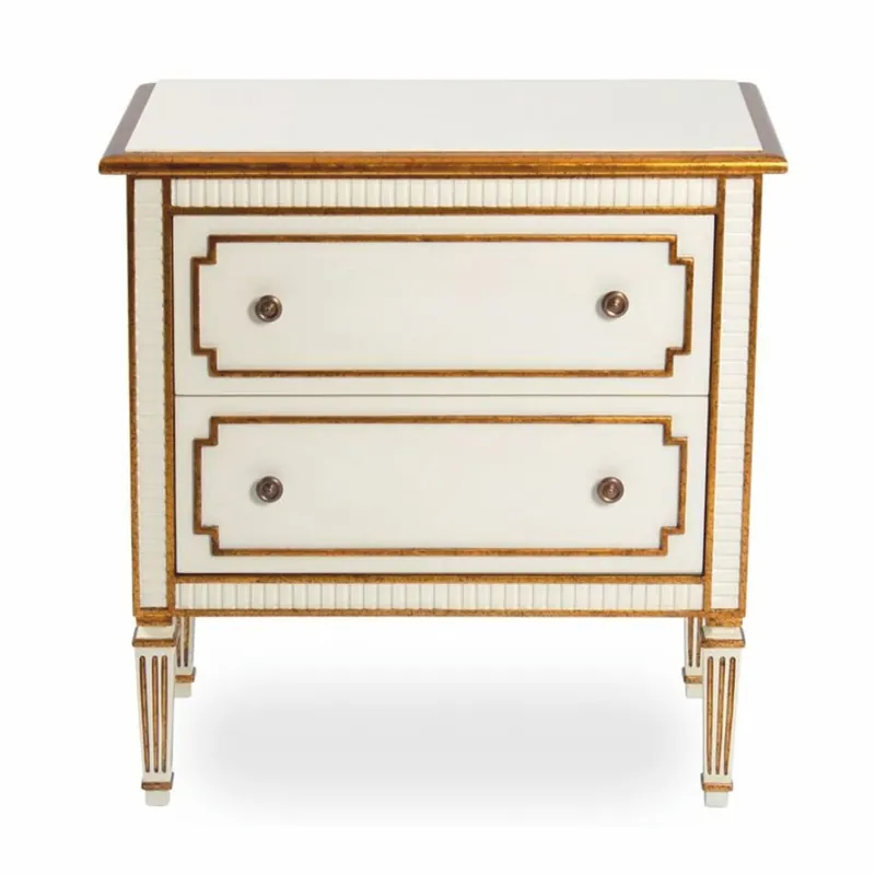 Jetzt Bestellen Casa Padrino luxury baroque bedside table cream / antique gold - Baroque style bedroom furniture