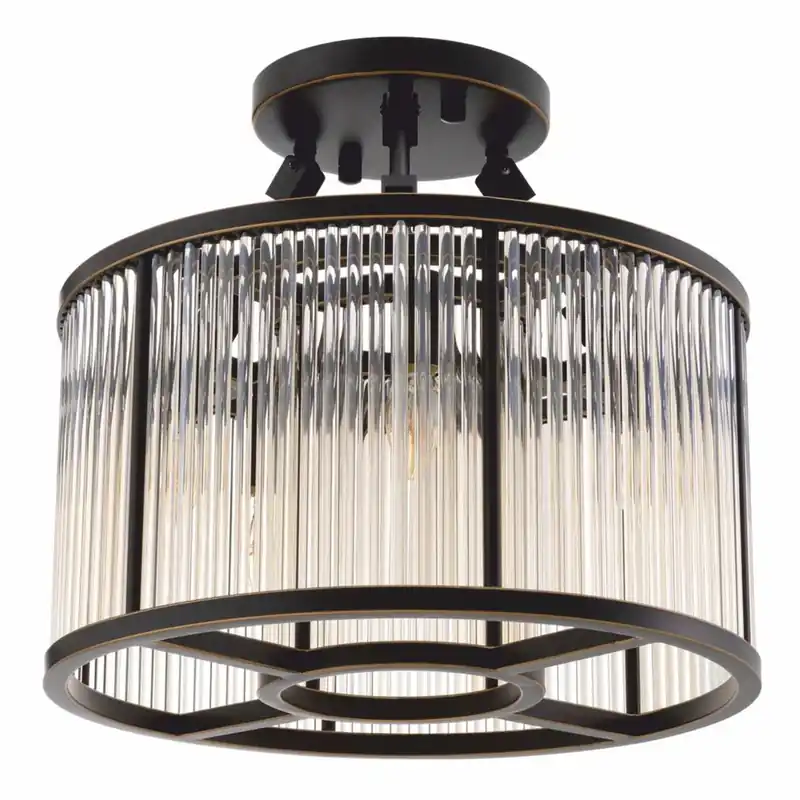Zertifiziert Casa Padrino luxury living room ceiling lamp bronze Ø 45 cm - Luxury lights