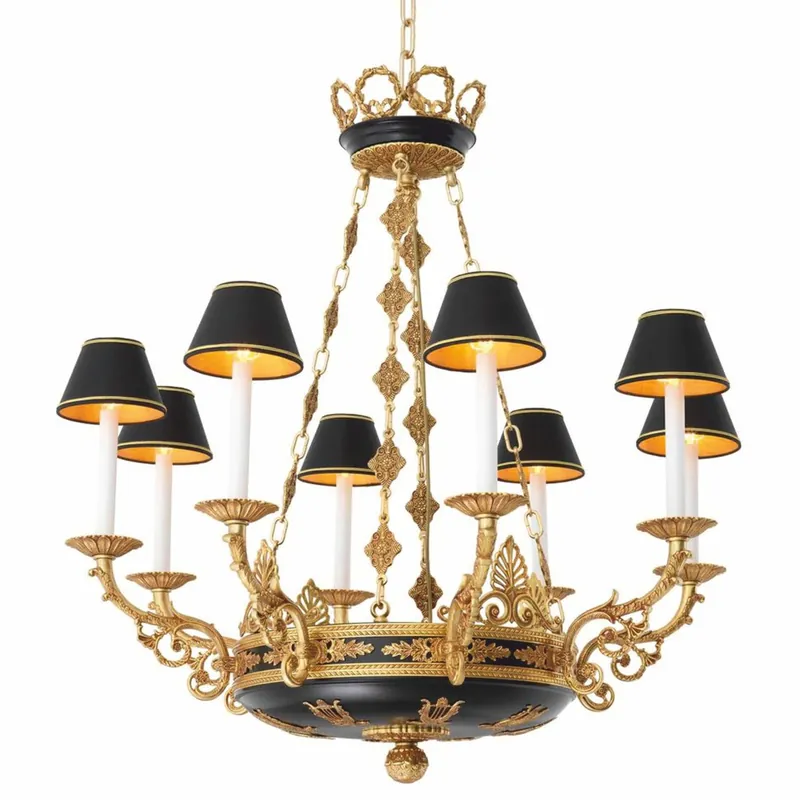 Casa Padrino Luxury Baroque Chandelier Antique Gold / Black Ø 97 x H. 99 cm - Luxury Quality Sofort Bestellen