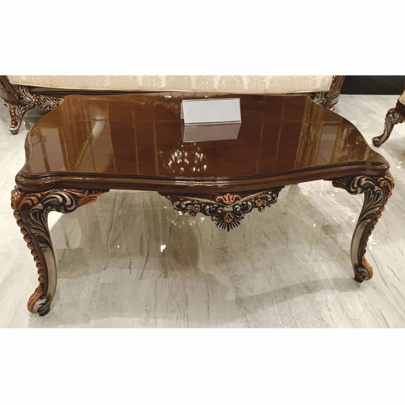 Casa Padrino luxury baroque coffee table dark brown / gray / bronze 119 cm - Baroque furniture Neuheit