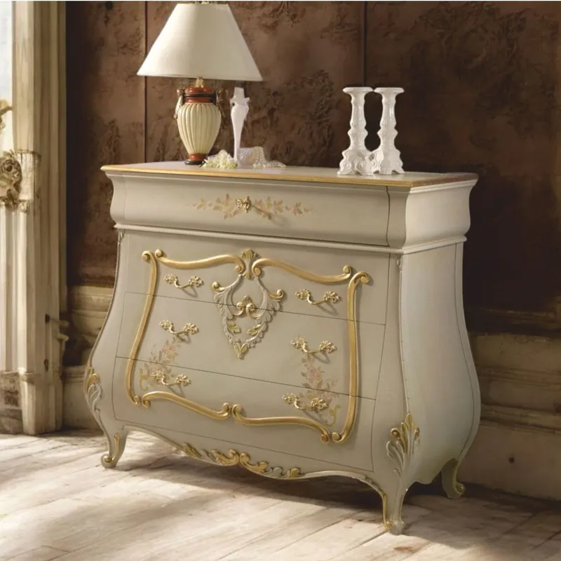 Casa Padrino luxury baroque bedroom dresser with 4 drawers cream / gold - Made in Italy Aktuell