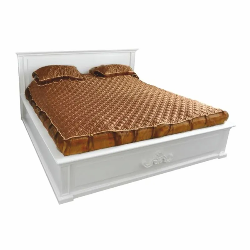 Casa Padrino country style solid wood double bed white 160 x 200 cm - Bedroom furniture Mega-Angebot