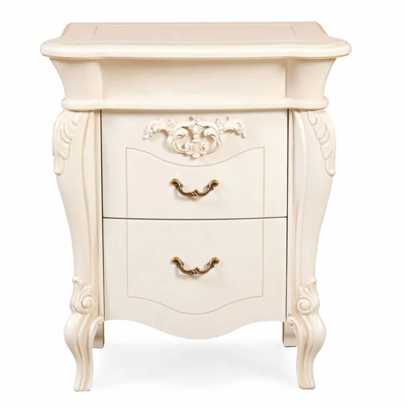 Versand Am Gleichen Tag Casa Padrino luxury baroque bedside table with 2 drawers cream / bronze H. 70 cm