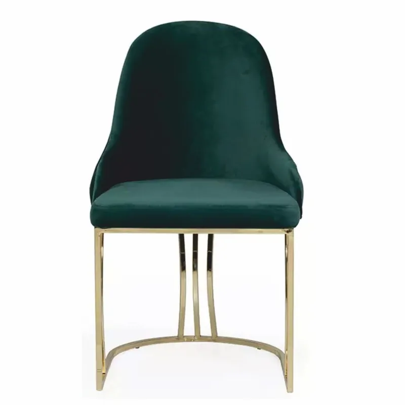 Casa Padrino luxury Chesterfield velvet dining room chair with armrests green / gold - Dining room furniture Solange Der Vorrat Reicht