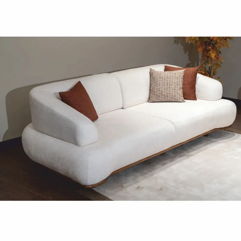 Sonderaktion Casa Padrino luxury sofa with adjustable backrests white / brown 240 cm - Luxury furniture