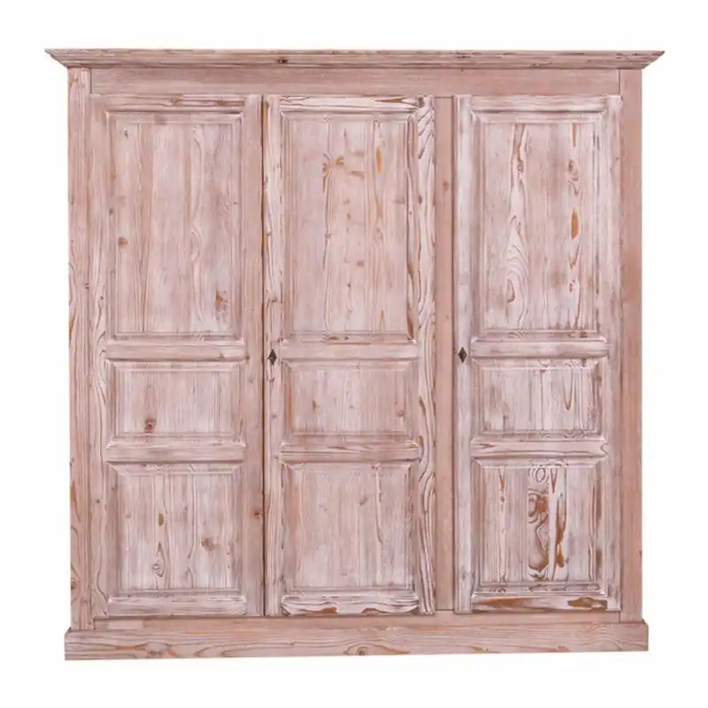 Rabatt Casa Padrino country style bedroom cabinet antique natural 212 cm - Bedroom furniture