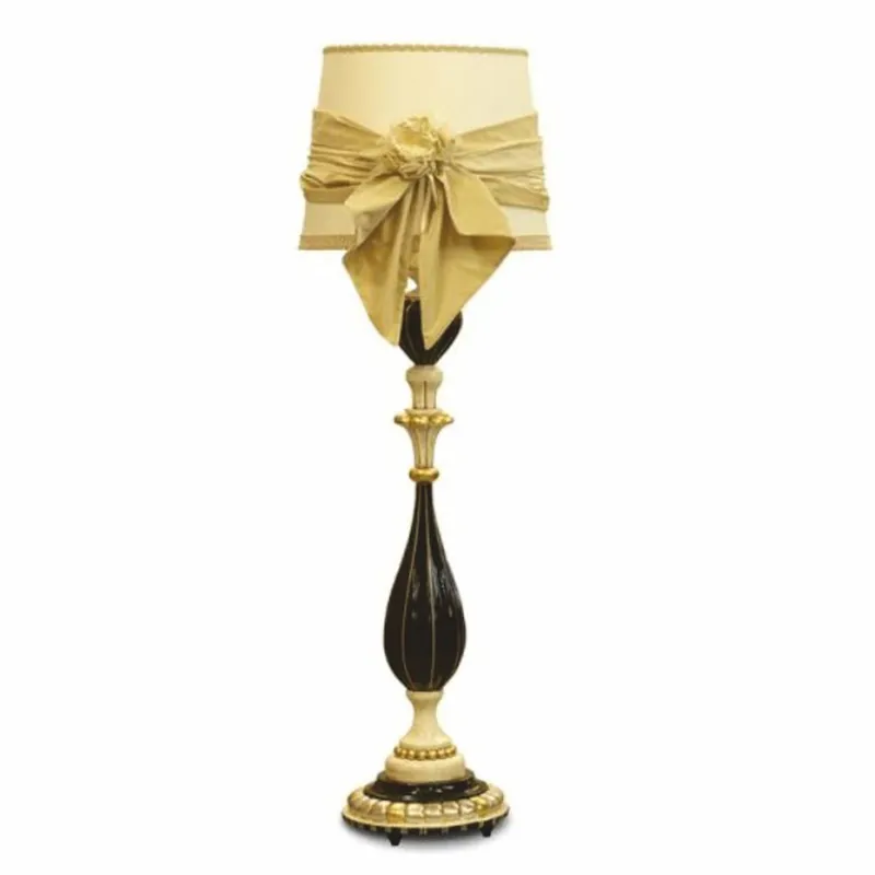 Casa Padrino luxury baroque floor lamp black / ivory / gold H. 180 cm - Made in Italy Saisonangebot