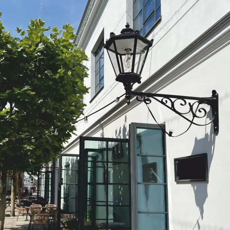 Casa Padrino baroque outdoor wall lamp black H. 135.5 cm - Baroque style outdoor lighting Schnäppchen