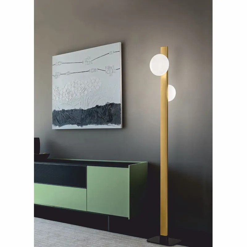 Casa Padrino luxury LED floor lamp brass / black / white H. 180 cm - Made in Italy Günstig