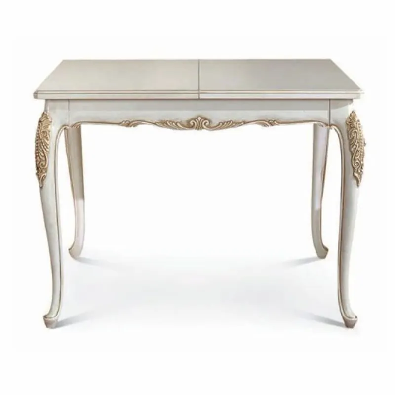 Sonderangebot Casa Padrino luxury baroque dining table ivory / gold 110-165 cm - Baroque furniture - Made in Italy