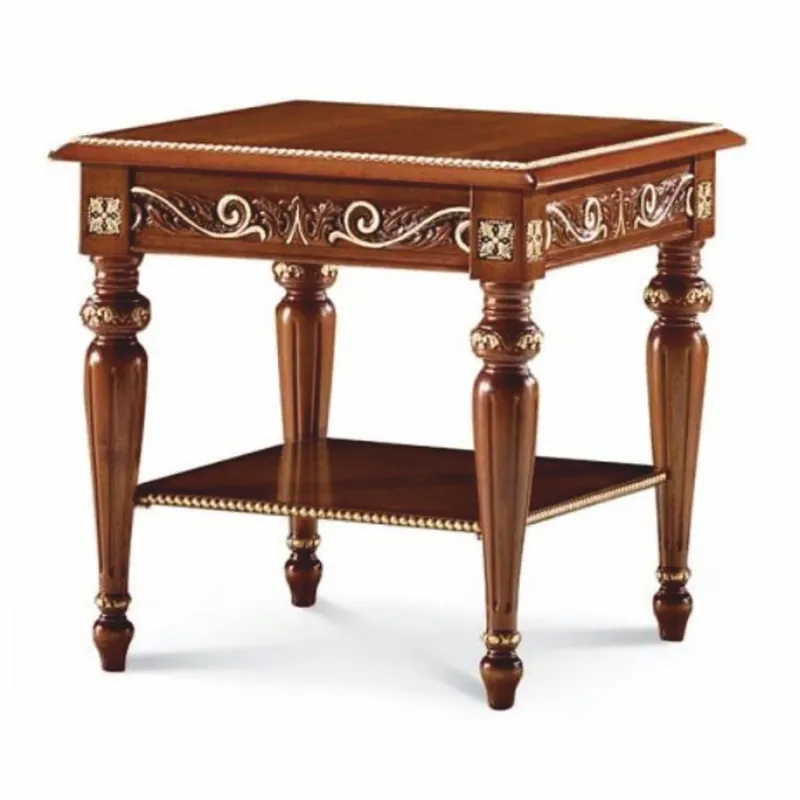 Must-Have Casa Padrino luxury baroque side table dark brown / gold H. 60 cm - Baroque Furniture - Made in Italy