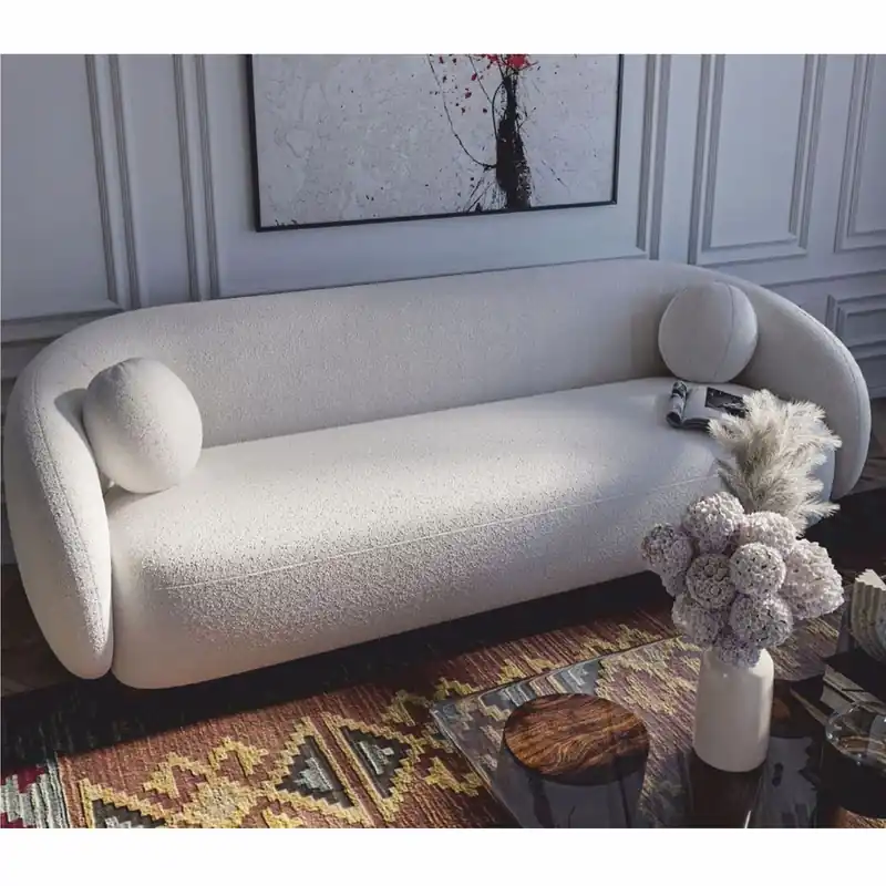 Sichere Zahlung Casa Padrino luxury living room sofa white / dark brown 250 cm - Luxury furniture