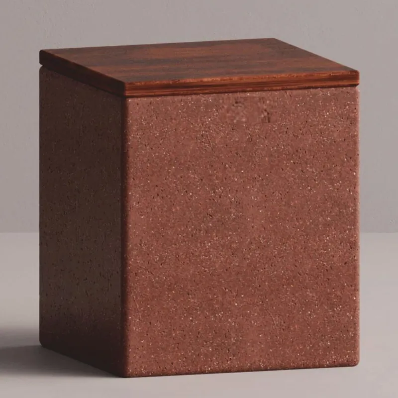 Casa Padrino luxury stool brown / dark brown 40 x 40 x H. 47 cm - Concrete furniture Preisknaller