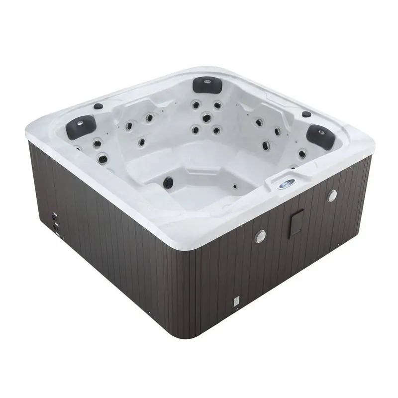 Neuheit Casa Padrino luxury outdoor jacuzzi white / black 201 cm - Garden whirlpool