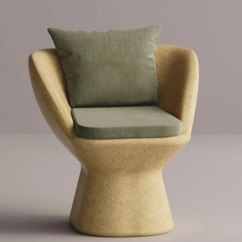 Sonderangebot Casa Padrino luxury armchair yellow / green - Weatherproof concrete armchair