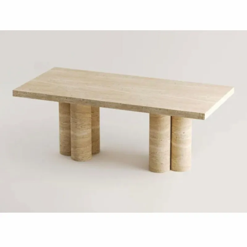 Casa Padrino luxury travertine dining table beige 190 cm - Travertine dining room furniture Begrenztes Angebot