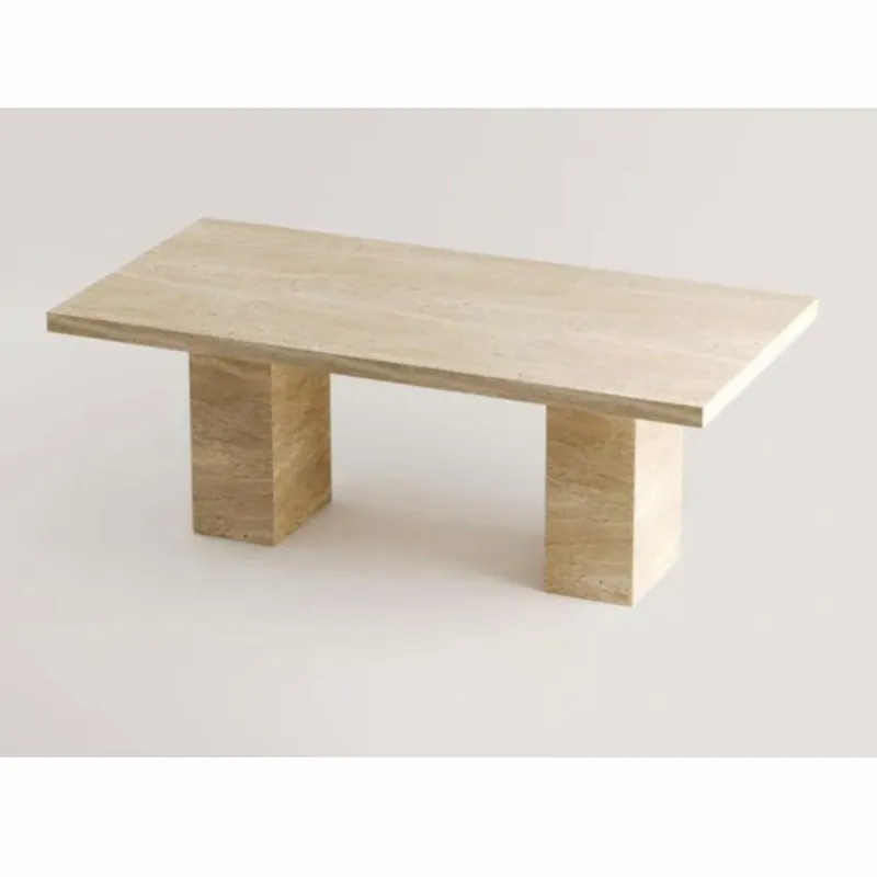 Casa Padrino luxury travertine dining table beige 190 cm - Luxury dining room furniture Preiswert