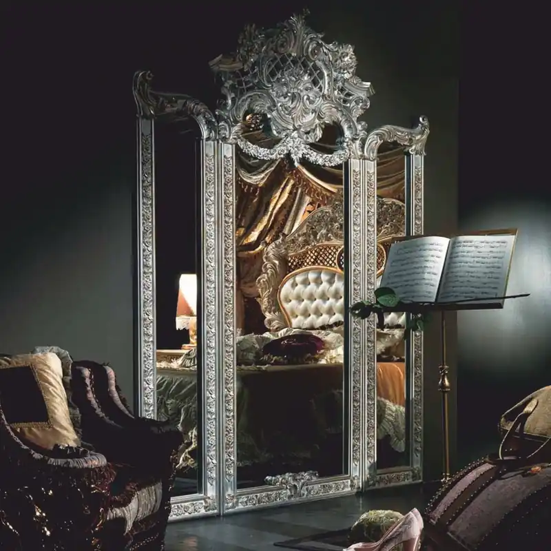 Markenprodukt Casa Padrino luxury baroque standing mirror silver 230 x H. 260 cm - Made in Italy