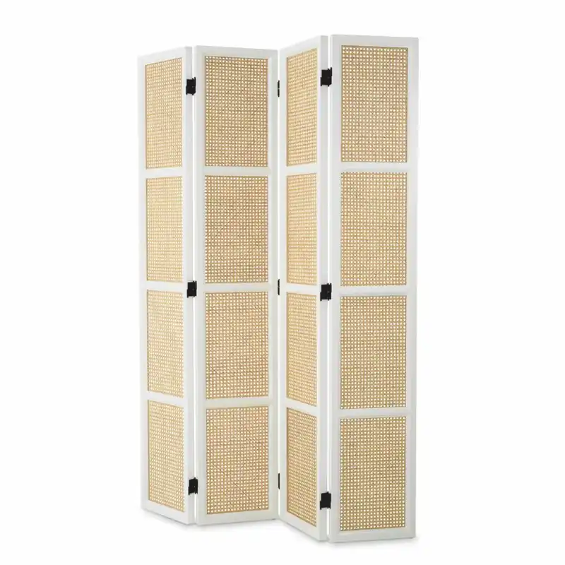 Sofort Bestellen Casa Padrino luxury room divider white / natural 163 x H. 225 cm - Luxury Interior