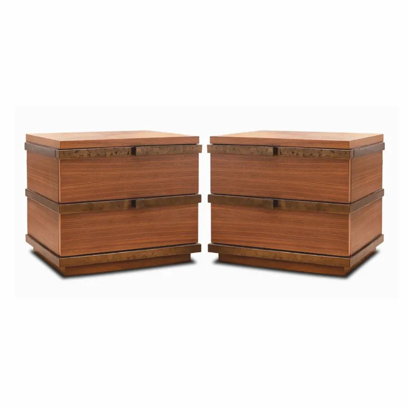 Top-Angebot Casa Padrino luxury bedside table set brown / bronze - Hotel & bedroom furniture