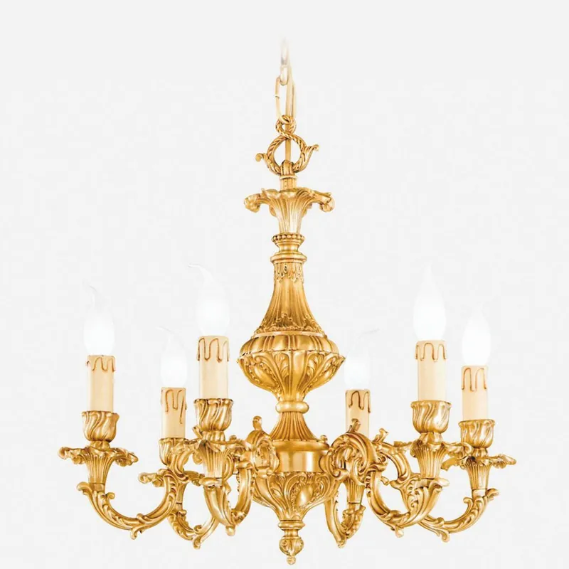 Finale Aktion Casa Padrino luxury baroque chandelier gold Ø 55 x H. 55 cm - Made in Italy