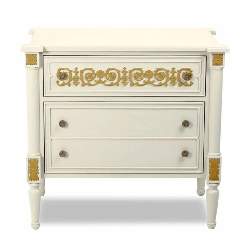 Top-Angebot Casa Padrino luxury baroque bedside table ivory / gold - Baroque style bedroom furniture