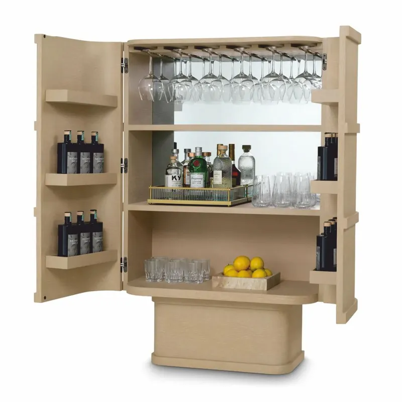 Casa Padrino luxury bar cabinet / wine cabinet with 2 doors beige H. 145.5 cm - Bar furniture Preiswert