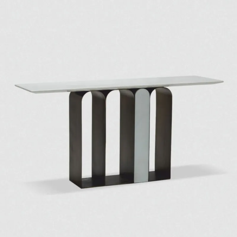 Meistverkauft Casa Padrino luxury metal console with marble top antique brass / white 150 cm