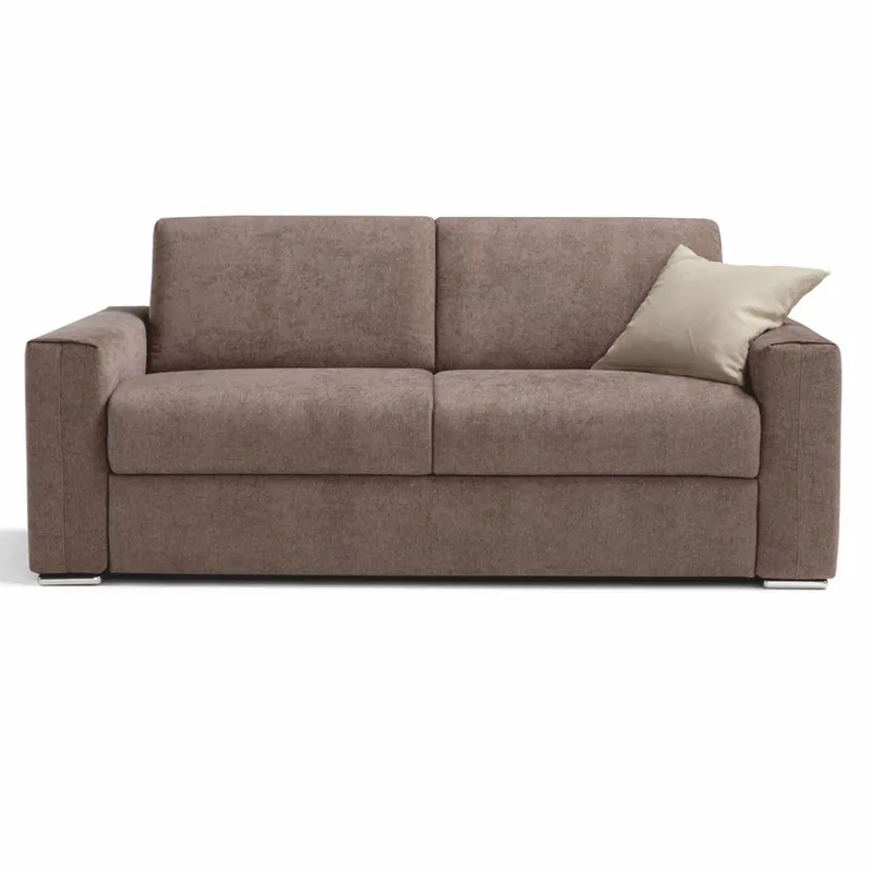 Letzte Chance Casa Padrino luxury sofa bed brown / silver 218 cm - Fold-out living room sofa