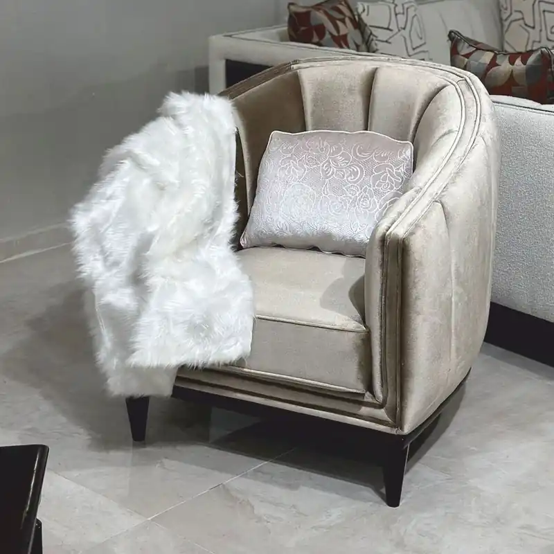 Casa Padrino Luxury Art Deco Velvet Armchair Olive Green / Dark Brown - Living Room Furniture Günstig