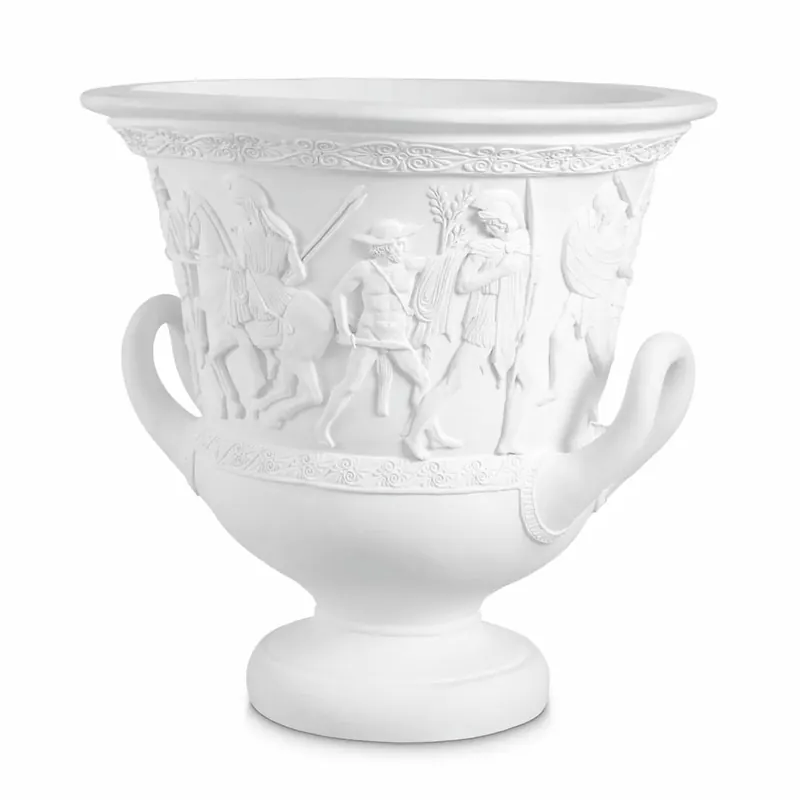 Casa Padrino luxury baroque flower pot white Ø 60 x H. 60 cm - Baroque style decoration Neuheit