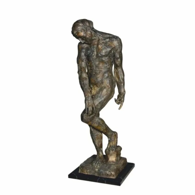 Casa Padrino decorative bronze sculpture man bronze / black H. 90 cm - Large decorative figure Ausverkauf