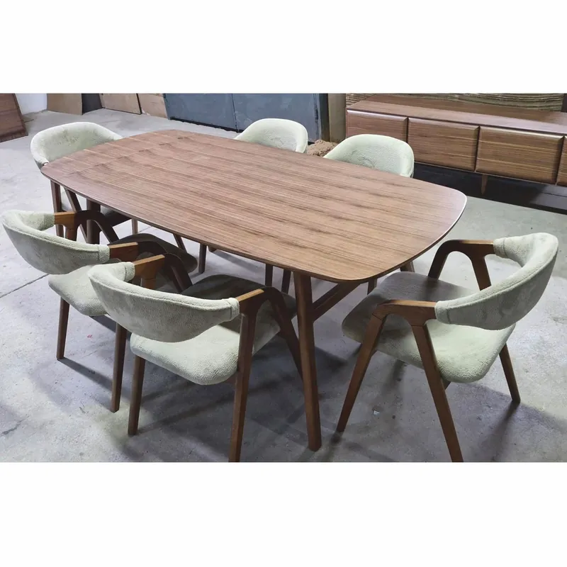 Knallerangebot Casa Padrino luxury dining room set brown / gray - 1 Dining table and 6 Dining room chairs with armrests